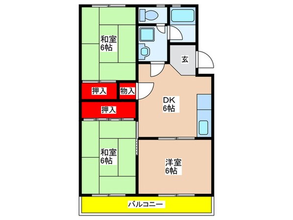 八城マンションの物件間取画像